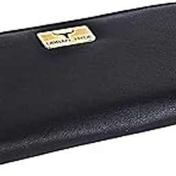 Genuine Leather Women Clutch Zip Purse Wallet (Black)-image-53