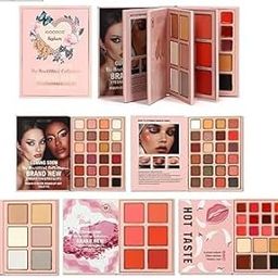 5 in1 Book-Style Foldable Makeup Palette Set | Portable & Long-Lasting | Contour Blush Highlight Eyeshadow, Professional 48 Shades, Suitable for Multiple Skin Tones & Makeup Looks, Gift Idea All In One MakeupBook-14