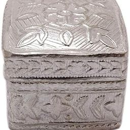 Sahiba Gems Silver Designer Meenakari Sindoor Dabbi with Lid, Pooja Items for Home, KumKum Box Spiritual Gift Item ~ Small Size-48