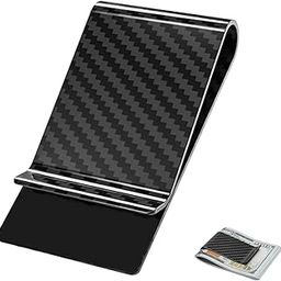 Money Clip, Money Clip Wallet, Clip Wallet for Men Convenient and Fashionable Wallets with Black Color Compact Card Holder for Everyday Carry and Business Use-image-0