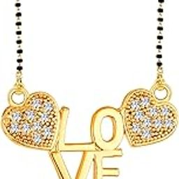 Lovely letter B Gold plated Valentine Latest Mangalsutra Brass Mangalsutra.-image-2