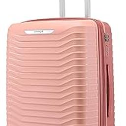 Coral Hard-Sided PP 65 Cm Check-in Medium Size Luggage Suitcase | Expandeble Space with 8 Wheels Trolley Bags for Travel | Combination Lock | 5 Year Warranty (Tea Rose/Redwood)-41