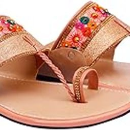 Kolhapuri Chappal for Women Stylish, Flat Fashion Sandals & Ethnic Slippers for Girls-image-20