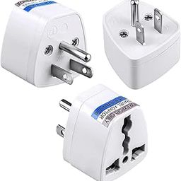 KAVANA (3pcs) Type-A US Converter Plug // India to USA Universal Travel Adapter for USA, Canada, Mexico, Brazil, Philippines, Cuba, Thailand, Taiwan, Japan, Panama, etc-17