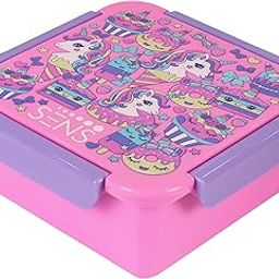 SENS YumBuddy Snackbox for Kids with Food Grade Material, Leak Proof, Air Tight, BPA Free, School,Picnic & Outdoor- Unicorn-25