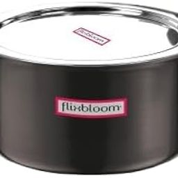 Flixbloom Ebon Black 5 Litre Hard Anodised Induction Bottom | LPG Gas Stovetop Friendly Kitchen Deep Cooking Cookware with Lid Tope/Patila/Bhagona Cook with Serve-image-43