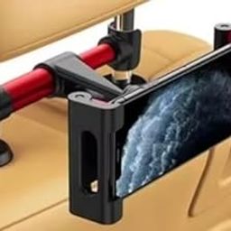 ROYAL PIK Car Rear Seat Headrest Mobile Phone Mount & Tablet Holder Mobile Phones and Tablets Upto 10.5 Inch Diagonal Screen Size (Red & Black)-image-2