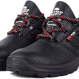 Prague Black Safety Shoes for Men/Women | Low Cut Genuine Leather Safety Shoes Light Weight with Ankle Length | Multi-Purpose Footwear | BIS Industrial Safety Shoe with Steel Toe Cap-image-41
