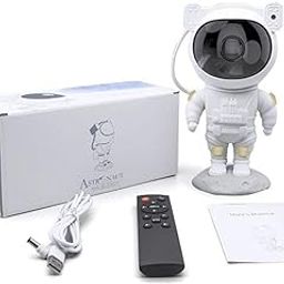 HRDR Projector with Remote Control - 360° Adjustable Timer Kids Astronaut Nebula Night Light, for Gifts,Baby Adults Bedroom, Gaming Room, Home and Party Pack of -1-10