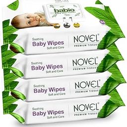 NOVEL Baby Wet Wipes/Pack With Lid (Pack of 4-80 Sheet)-5