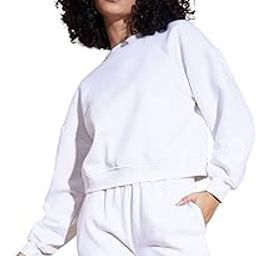 White Premium Fleece Oversized Sweatshirt-image-1