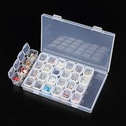 CLIXERA 28 Grids Storage Box Organizers Clear Bead Container, Simuer Diamond Embroidery Box Diamond Painting Accessory Storage Box Transparent Jewelry Nail Art Accessory Container Case-image-102