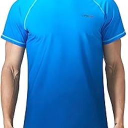 Men's Swim Shirts Short Sleeve Quick Dry UPF 50+ Sun Protection Rash Guard Beach Fishing T Shirts-image-72