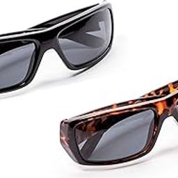 Unisex Adult Polarized Goggle Sunglasses Black Frame, Black Lens - Pack Of 2-image-15