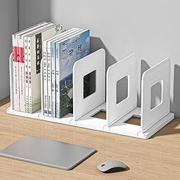 Apexx Simple Trending Mesh Desktop File Sorter Organizer, 4 Section Bookshelf for Desk Office Organization File Holder for Home, Office & Classroom - White-image-14