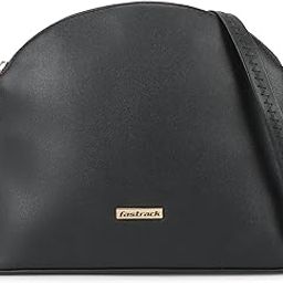 Sling Bag | Faux Leather Sling With Adjustable Belt and Quick Access Pocket | Zip Closure and Spacious Interior | Trendy Women's Handbags, Black-image-87