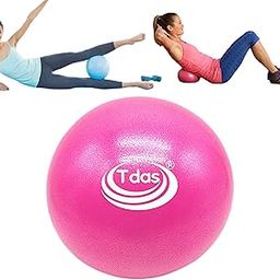 Tdas Mini Gym Ball – 25 CM Exercise Ball with Inflatable Straw Home Gym Swiss Yoga Fitness Physiotherapy Physio Massage Balls Birth Pregnancy Pilates (Pink, 25 CM)-image-12