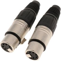 bnf® 5x2 Pieces 5 Pin XLR Female Plug Microphone Cord Cable Adapter Connector-picture-17