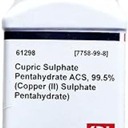 SRL Cupric Sulphate Pentahydrate ACS, 99.5%, 500gm, CAS: 7758-99-8, Molecular Formula: CuSO4.5H2O, Storage: Room Temperature, Shelf Life: 60 Months, for laboratory and industrial use-image-83