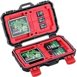 Boosty® Memory Card Case/Holder Waterproof Extremely Tough Shock Proof Plastic for 12 Pieces of Micro SD Cards 4 CF Cards 8 SD Cards in Black Color-21