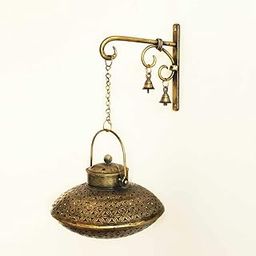 Antique Golden Finish Degchi Style Brass Dhoop Dani Pot and Tealight Holder for Home Decor | Pooja Room | Living Room | Meditation |-image-80