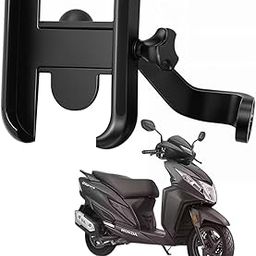 WHIPONE Metal CNC Mobile Holder for Scooter, Scooty & Motorcycle Compatible for Honda Dio, Mirror Mount, 360° Rotation, Strong Anti-Slip Grip, Wide Adjustable Fit for All Smartphones (Black)-14