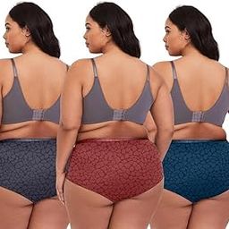 Women's Cotton Plus Size Panty Jumbo Set,Multicolor and Multiprint Full Coverage Cotton Panty High Waist Panty Full Coverage Pack of 3-image-57