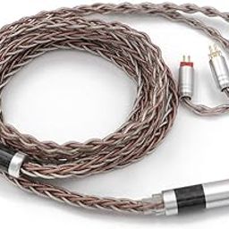 3NH® TRIPOWIN Linsoul C8 8-Core Silver Copper Foil Braided Earphone Replacement Upgrade Cable, Tinsel Silver Copper Wire for KZ ZSN Pro, ZS10 Pro NF2u, QDC IEMs (With Mic, 3.5mm Plug, 2 pin 0.78mm)-39