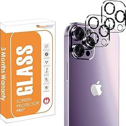 OpenTech® Premium Camera Lens Protector Tempered Glass Compatible For iPhone 15 Pro/iPhone 15 Pro Max With Edge To Edge Coverage (Full Transparent) (Pack of Two)-32