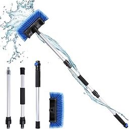 NAVAPAL 51" Car Wash Brush with 10" Soft Bristle, On/Off Switch for Car Truck Boat Washing Brush, Perfect for Cleaning House Siding, Auto Cars, Trucks, SUV, RV, Floors and More! Blue-image-74
