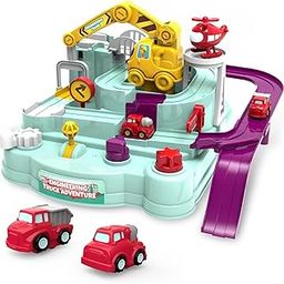 SUPER TOY Car Parking Race Track Adventure City Garage Race Track Ramp Toy for Kids with 2 Racing Cars Birthday Gift for Boys Girls 3-12 Years (Assorted 2 Car)-image-58