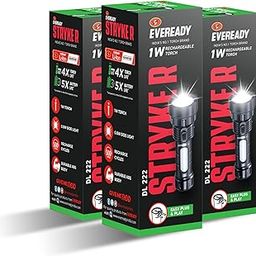 Eveready DL 222 1W Stryke Emergency Rechargeable Torch, Pack of 3-image-9