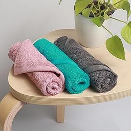 HEELIUM Bamboo Face Towel | Ultra Absorbent & Odour-Free | 3X Softer Than Cotton Towels | 30 x 30 cm - 600 GSM | Pack of 3 - Peach, Teal, Grey-29