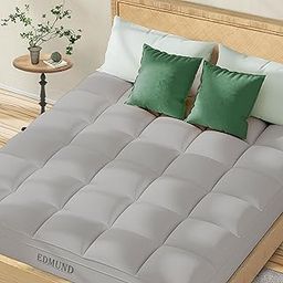 Hotel Quality Mattress Topper Quilted Fluffy Premium Cotton Finished Mattress Pad 1500-GSM Double Bed King Size 72 x 78 Inch Quilted Topper for Best Sleeping - (6x6.5 Feet_Silver Grey)-image-32