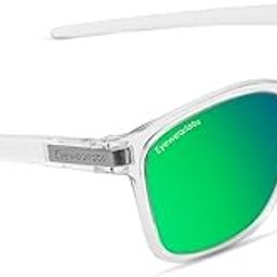 OKNO | Polarized Full Rim Square Branded Stylish Sunglasses For Men & Women | 100% UV Protection Shades | Cricket Sports Cycling Driving | Green Lens | Medium | Crystal Green-picture-1