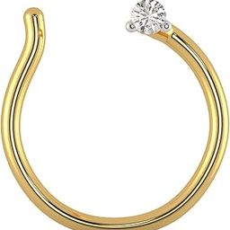 Real Diamond Nose Pin for Women 18 k Gold | Original Diamond & 18kt Gold Nose pin | 18k BIS Hallmark (750) Nose Stud for Women & Girls with Piercing for Birthday & Diwali Gift-image-43