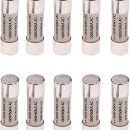 UJEAVETTE 10pcs 38 * 10mm Fast Acting Solar Fuse PV High Voltage 1000V Replacement 10A-4