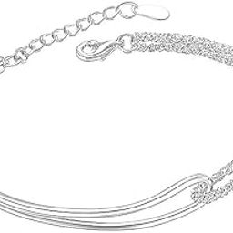 Elina Double Chain Loop Bracelet | 18K Plated, Designer, Adjustable & Lightweight Chain Bracelet | Anti-Tarnishing, Skin-Friendly Everyday Fashion Jewellery | Trendy Gifts for Women & Girls-image-65