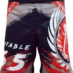 USI UNIVERSAL MMA Shorts for Training & Kickboxing, 411HB Unbeatable Shorts Tuf Stretch Fighting Shorts for Martial Arts, Cage Fight, Muay Thai, BJJ, Boxing (XL, Black/Red)-picture-3