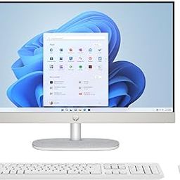 HP All-in-One 24,13th Gen Intel Core i7-1355U,23.8inch(60.5 cm),FHD,Anti-Glare,16 GB DDR4,512GB SSD, 710 White Wireless Keyboard and Mouse Combo,Windows 11,Shell White, 5.53kg,24-cr0037in-10