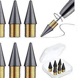 SHOPVILLA 6Pcs of Nibs with 1 Everlasting Inkless Pencil Replaceable Refill Inkless Pen Graphite Nib Metal Inkless Writing Pens Replacement Head Pencils(Multicolor)-image-98