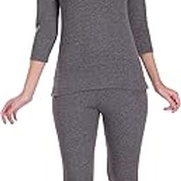 Women Cotton Blend Thermal Top and Pyjama Set (Pack of 1 Set)-image-26