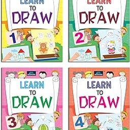 BookFord Learn To Draw Copy Coloring Book For Kids (Set Of 4)- Fun, Educational, Colorful Imagery, Engaging Activities, and Hours of Entertainment Drawing Books For Kids. Suitable For All Ages Groups-2