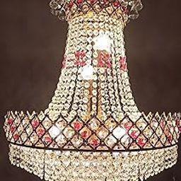 SHRI MAHAL ANTIQUES LED Crystal Big Size Jhumar Ceiling Light for Living Room/Hall/Bed Room l-picture-7