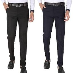 Stretchable Casual Chino Pants for Men | Stylish Slim Fit Men's Wear Trousers for Office | Mens Trouser | Office Pant | Mens' Regular Fit Poly Solid-image-63