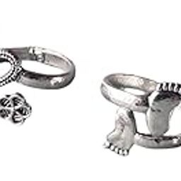 Women & Girls Metal Fancy Glossy finish Toe Ring Adjustable Bichiya/Leg Finger Ring-Combo-2 (A_C_P_110770_Silver)-image-40