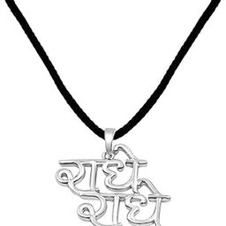 925 Hallmark, Authentic and Certified Silver Radhe Radhe Pendant | Rhodium Plated | Beautiful Gift for Special Occasions-picture-14