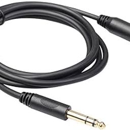 6.35 Headphone Extension Cable TRS 1/4 Male to Female Cord Stereo New 6ft-image-83