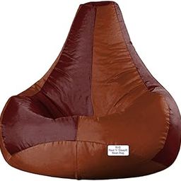 RnS Rest 'n' Sleep - Bean Bag Cover Teardrop Without Beans (Brown/Tan, XXXL)-image-11