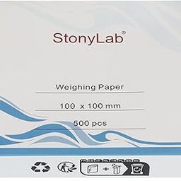 Stonylab Premium Matte White Square Weighing Paper, 10 x 10 cm, Pack of 500, Nitrogen-free, Non-absorbent, For Laboratory Research, Weighing Samples-image-33